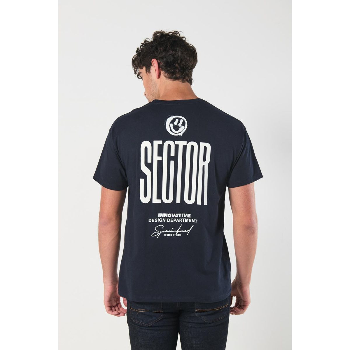 KOAJ - KOAJ Camiseta azul intensa manga corta con diseños urbanos Hombre