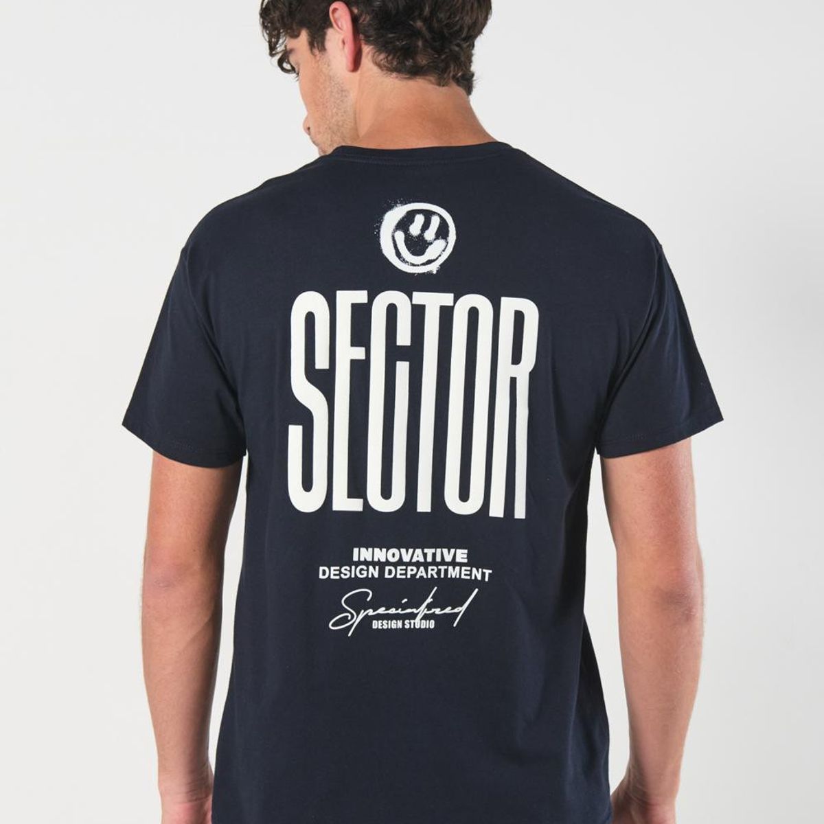 KOAJ - KOAJ Camiseta azul intensa manga corta con diseños urbanos Hombre