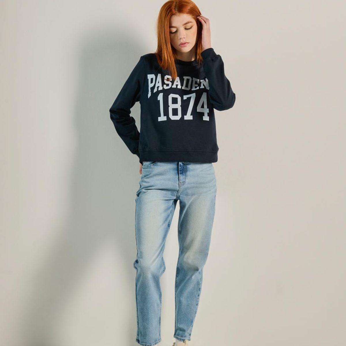 KOAJ - KOAJ Jean mom fit tiro super alto Mujer