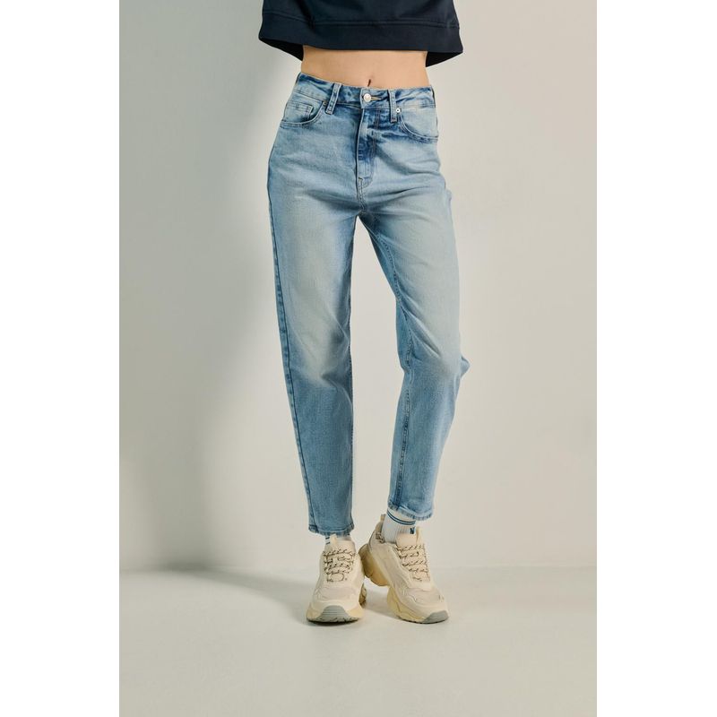 KOAJ - KOAJ Jean mom fit tiro super alto MUJER