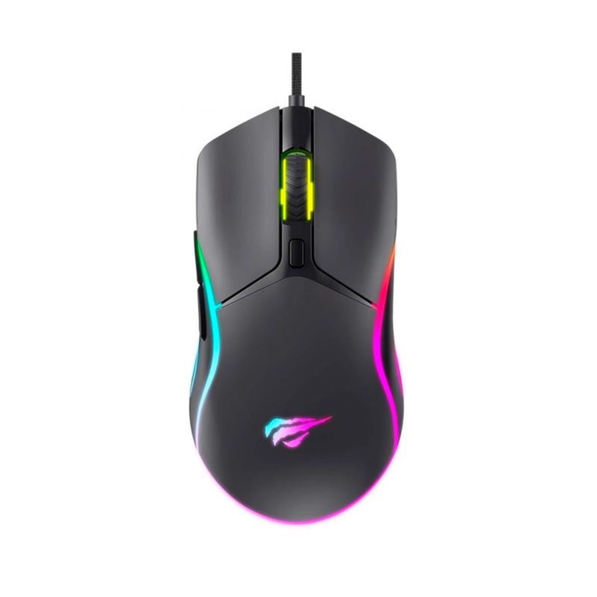 ZER - MOUSE GAMER RGB RETROILUMINADO 7200DPI 6 BOTONES USB NEGRO HAVIT