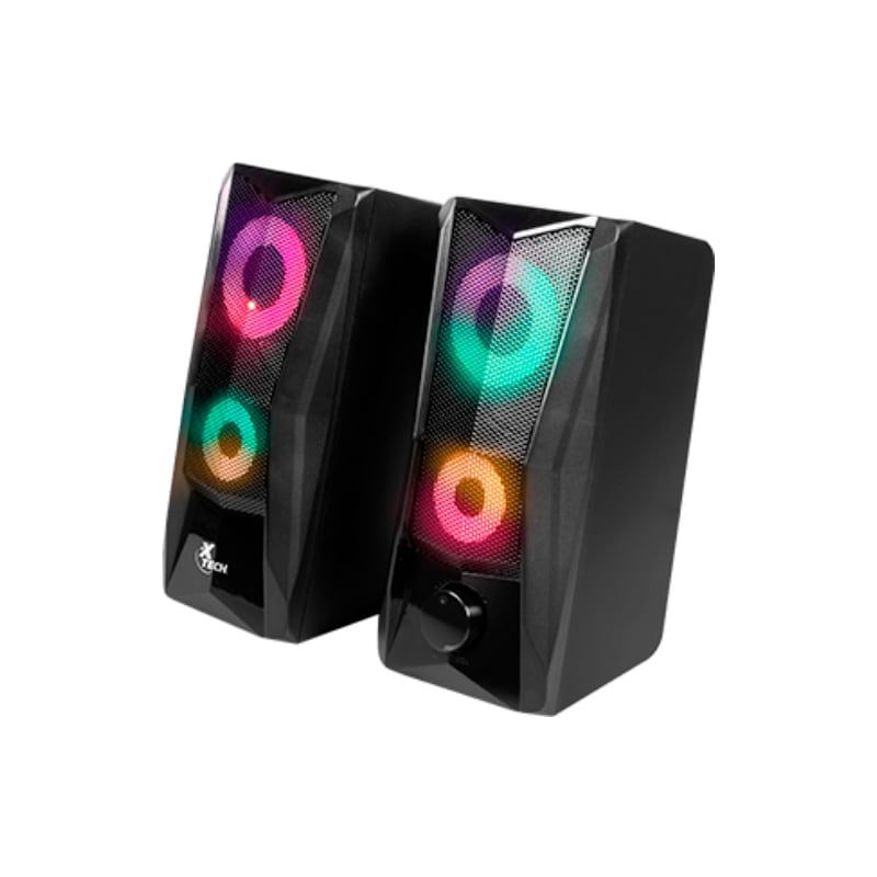 XTECH - PARLANTES GAMER ESTEREO MULTIMEDIA 2.0 RGB USB PARA PC XTECH