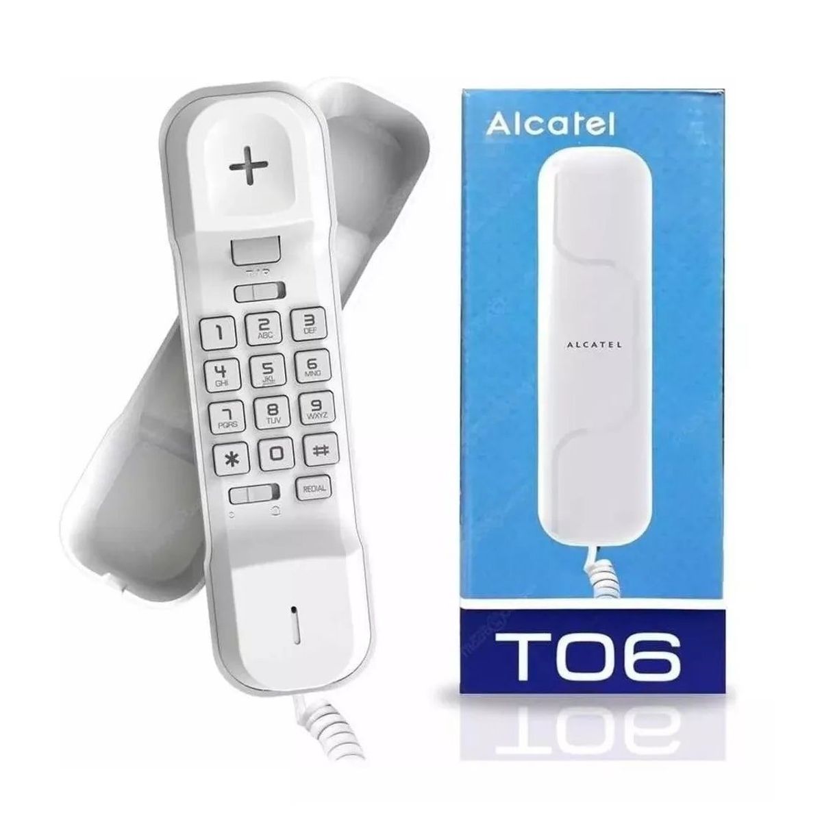 ALCATEL - Teléfono Alcatel T06 Alámbrico Fijo Blanco