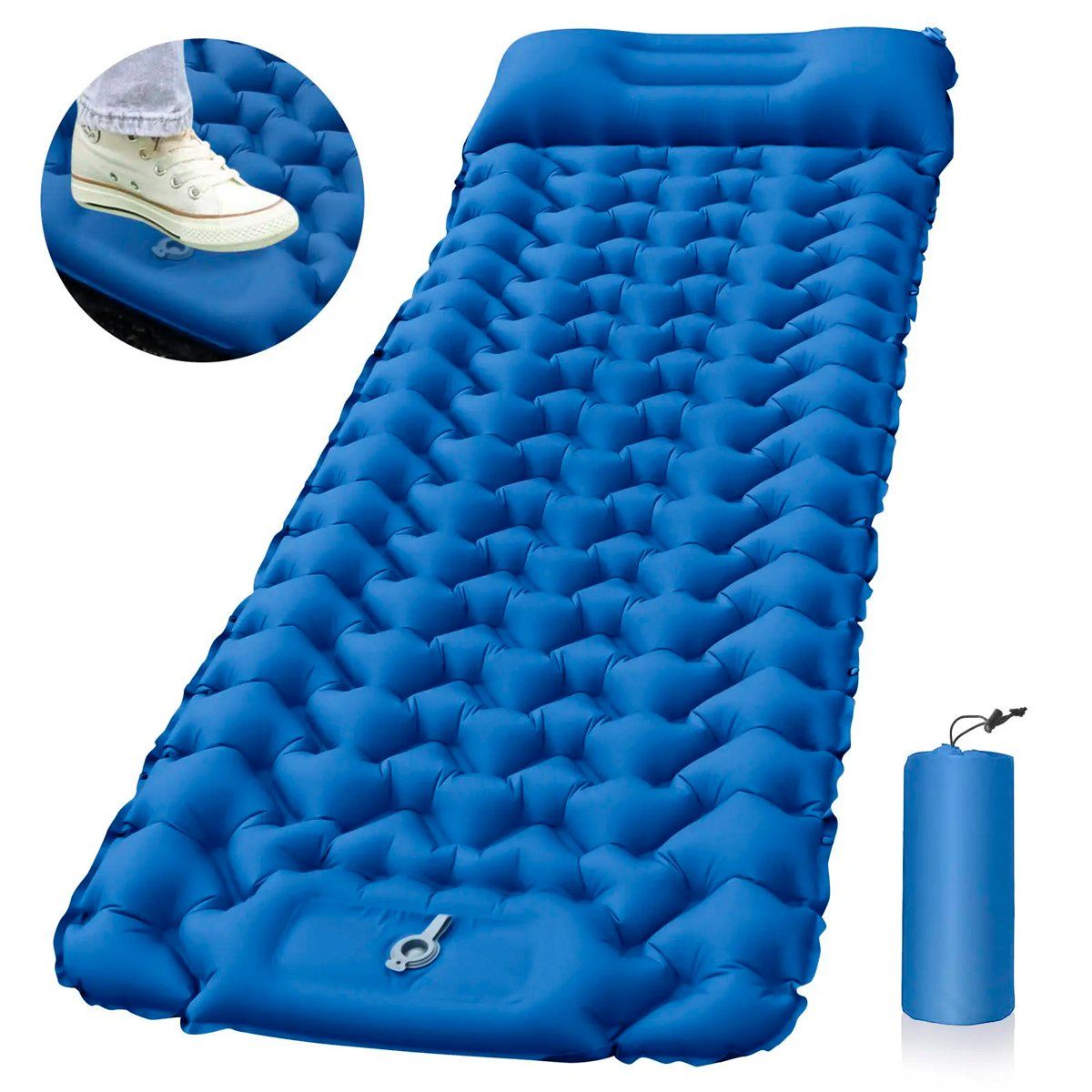 GENERICO - Colchon Inflable De Acampar Ligero - Enrollable - Sencillo