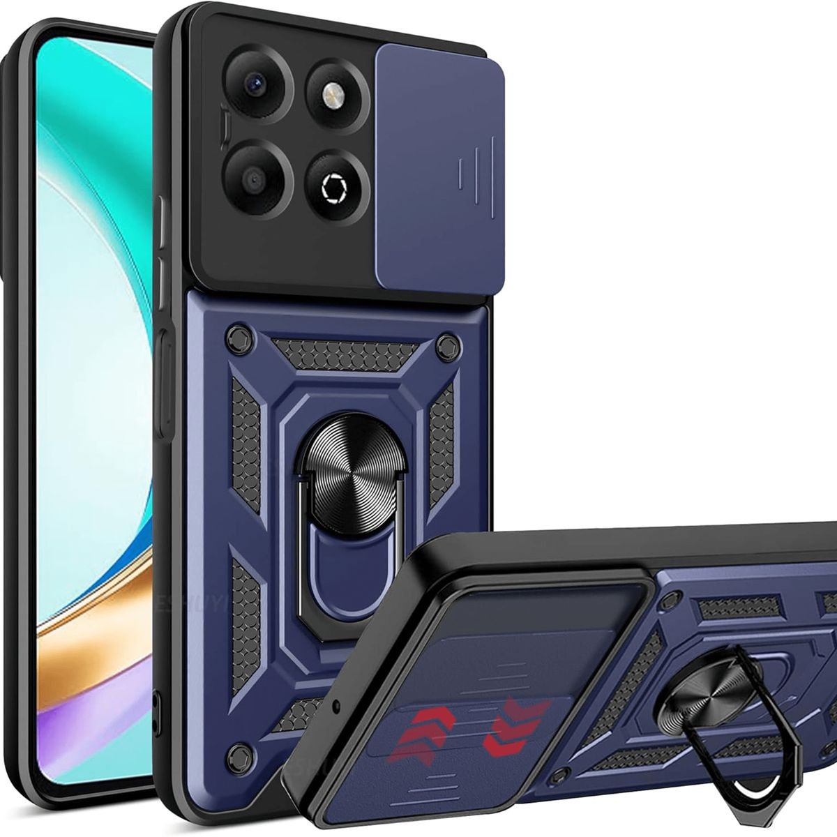 GENERICO - Funda Estuche Forro Case Slider Compatible Honor 200 Smart 5G Azul