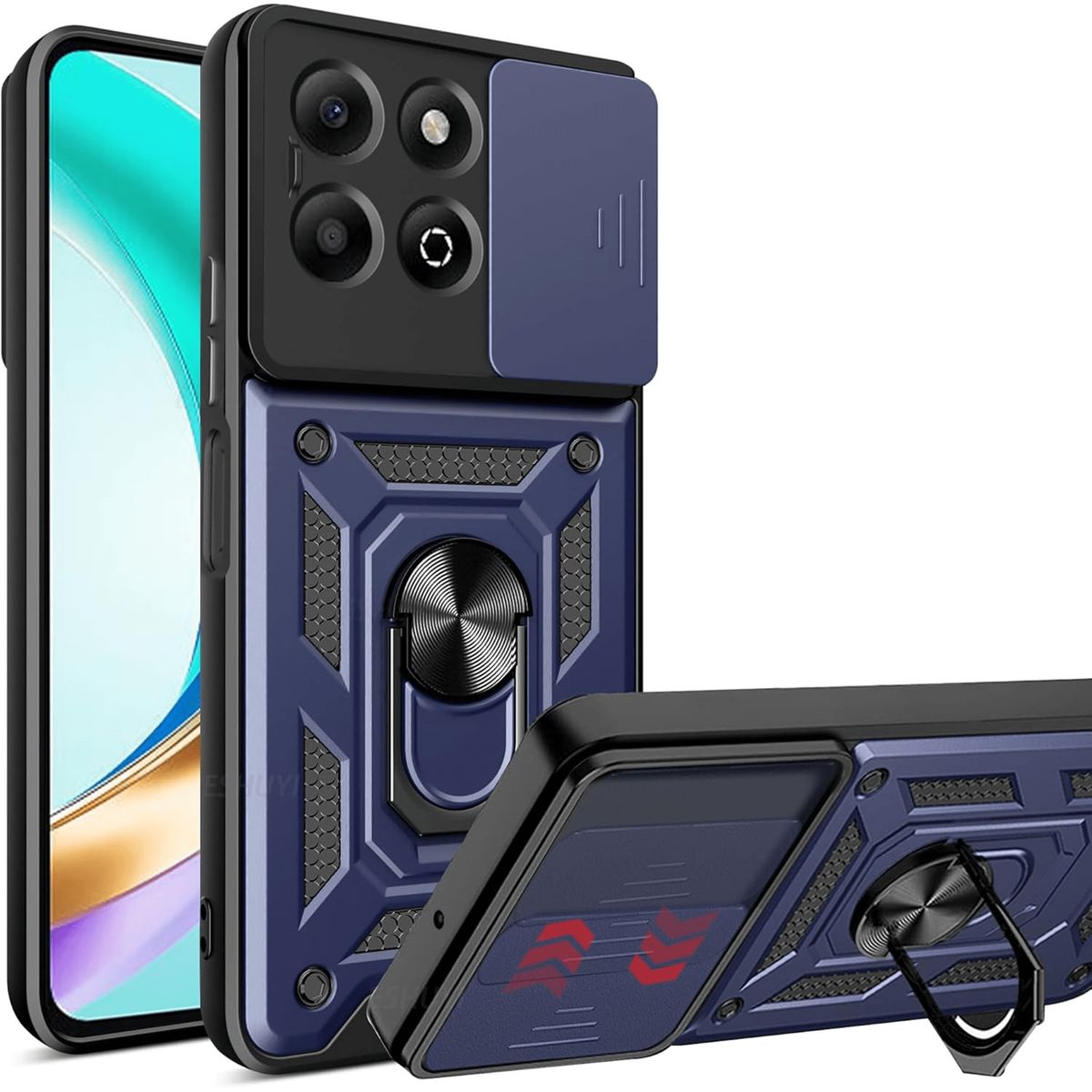 GENERICO - Funda Estuche Forro Case Slider Compatible Honor 200 Smart 5G Azul