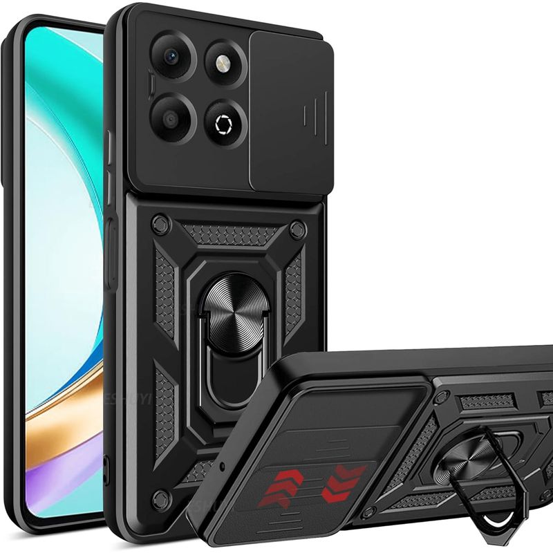 GENERICO - Funda Estuche Forro Case Slider Compatible Honor X5B Negro
