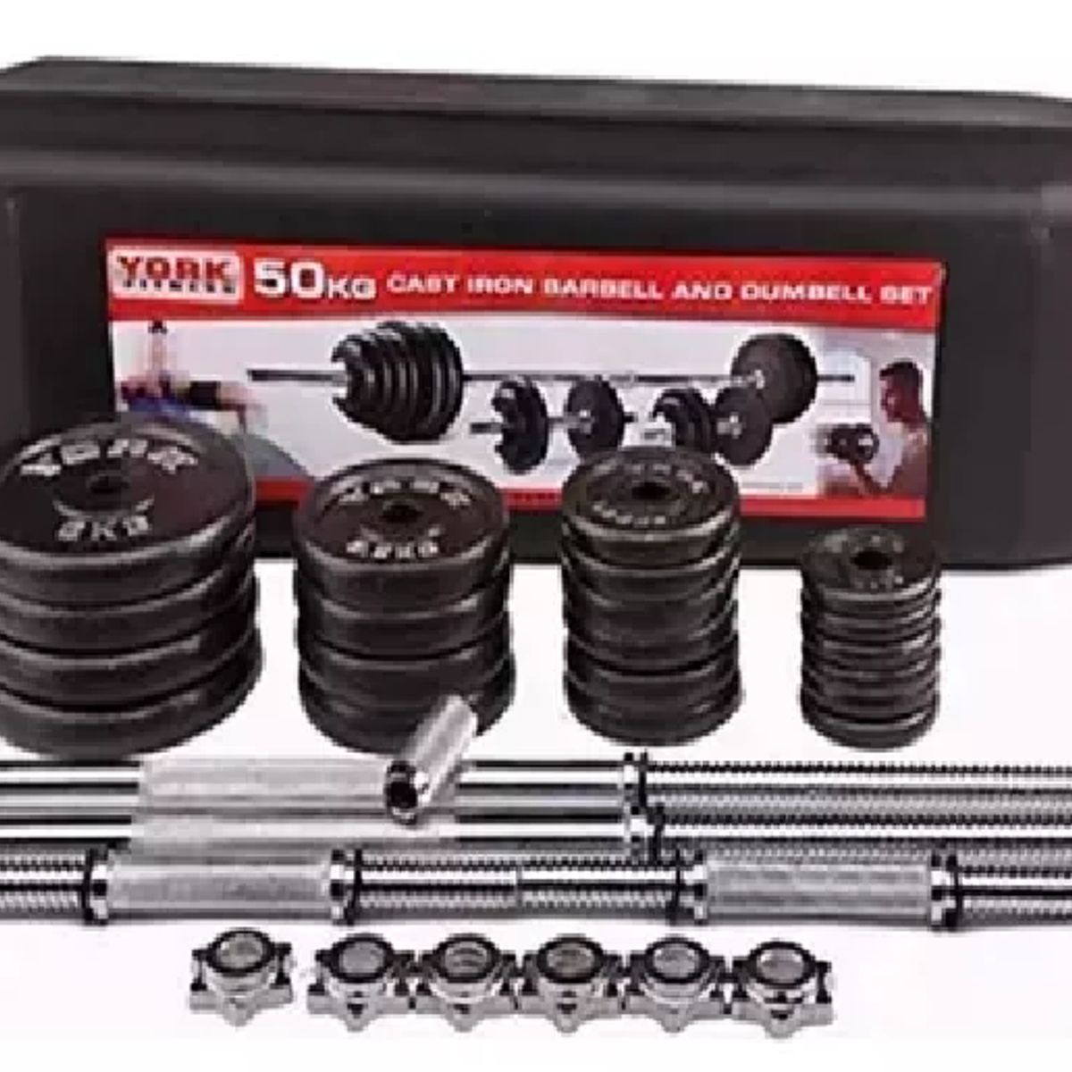 GENERICO - Kit De Mancuernas 50 Kg Con Estuche