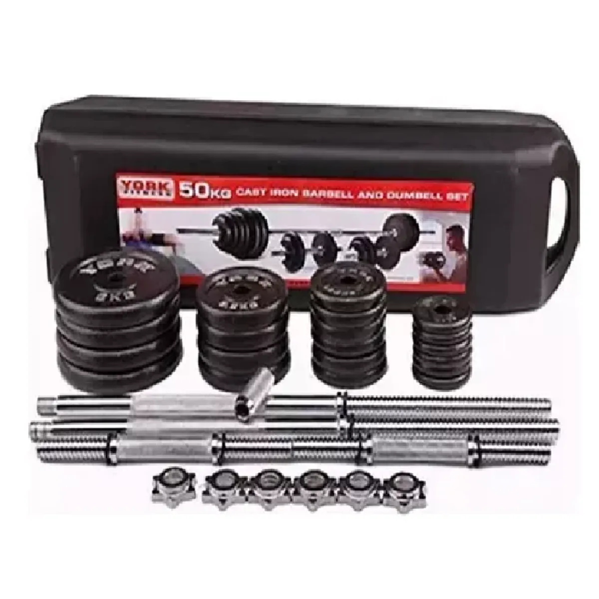 GENERICO - Kit De Mancuernas 50 Kg Con Estuche