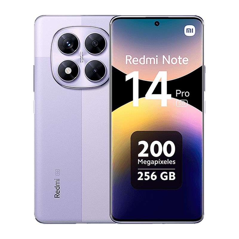 XIAOMI - Celular Xiaomi Redmi Note 14 PRO 5G 512GB 12GB RAM Púrpura