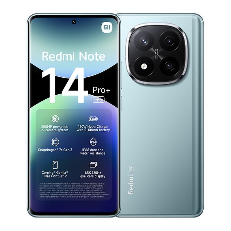 XIAOMI - Celular Xiaomi Redmi Note 14 PRO PLUS 5G 256GB 8GB RAM Azul