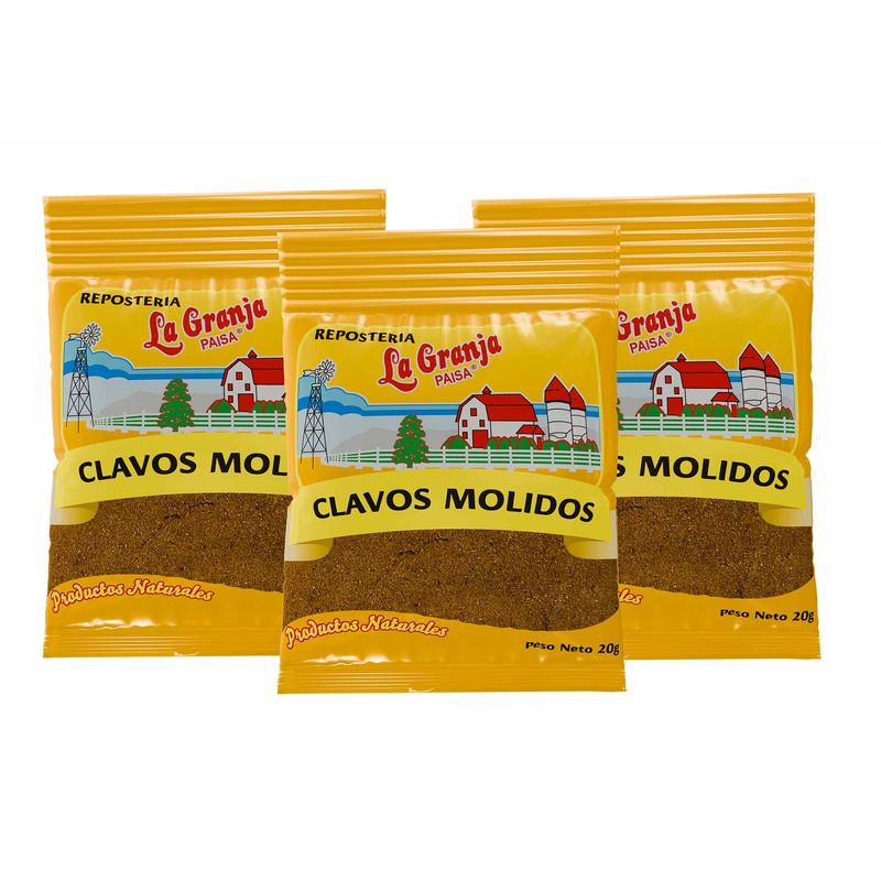 LA GRANJA PAISA - Clavos de Olor Molidos La Granja Paisa 20g x3unds 60g