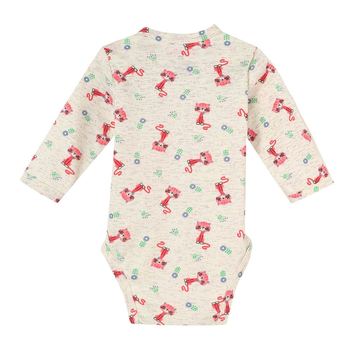 SANTANA - Body Bebé Manga Larga Niña Coral