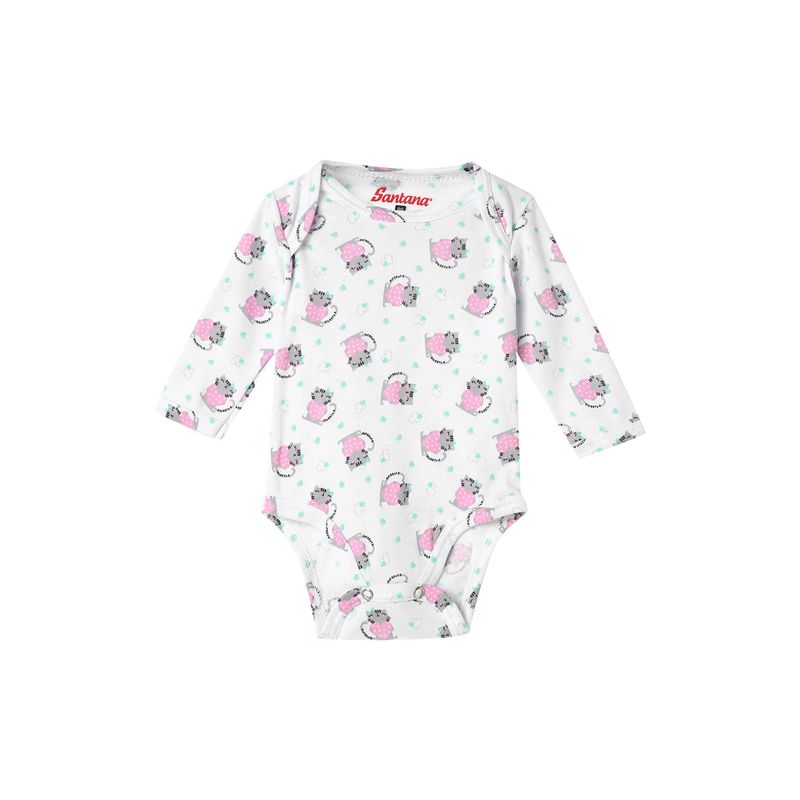 SANTANA - Body Bebé Manga Larga Niña Rosado Fuerte