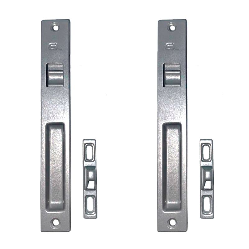 GENERICO - Cerradura Chapa Sencilla Para Ventana Corrediza Natural x2 Unidades