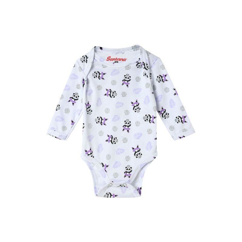 SANTANA - Body Bebé Manga Larga Niña Morado