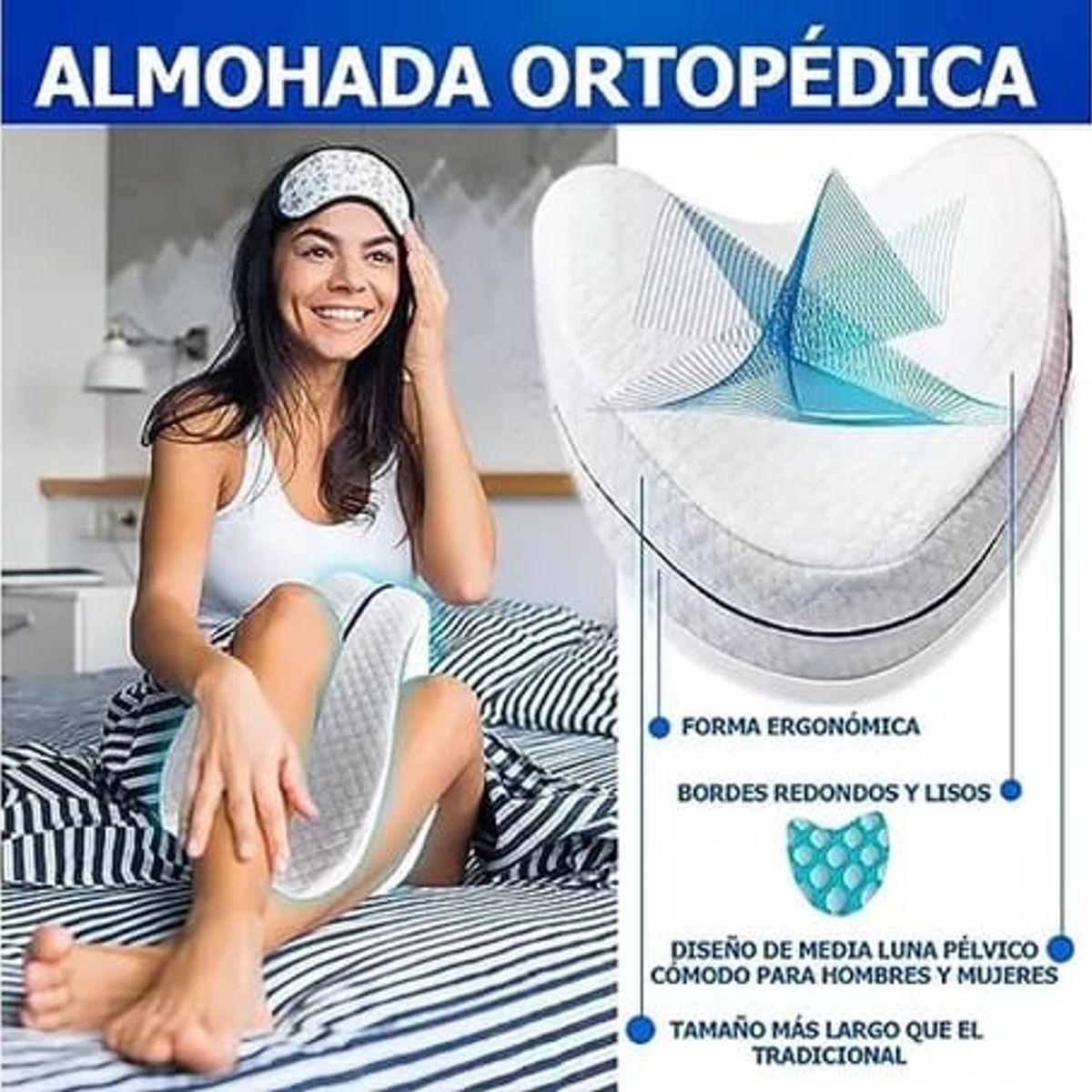 SKY - Cojín Triangular Ortopédico para Piernas Calidad Premium
