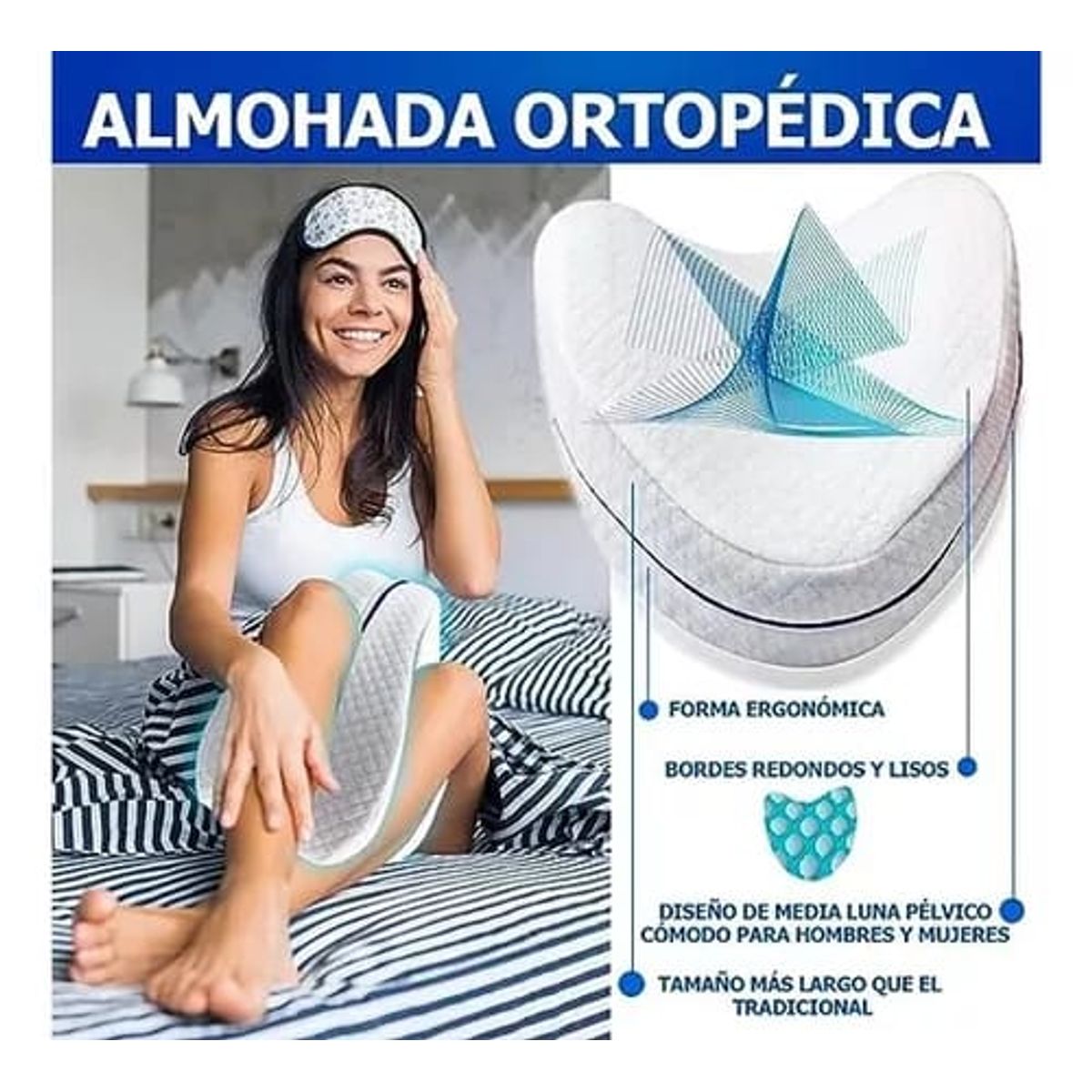 SKY - Cojín Triangular Ortopédico para Piernas Calidad Premium
