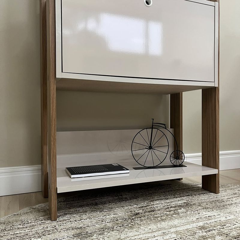 BERTOLINI - Estanteria biblioteca Match con puerta en MDP 166x63cm