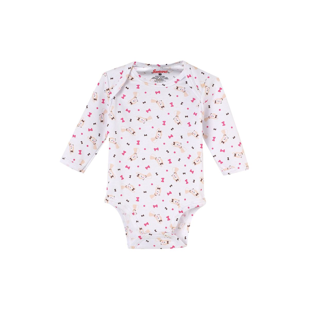 SANTANA - Body Bebé Manga Larga Niña Beige