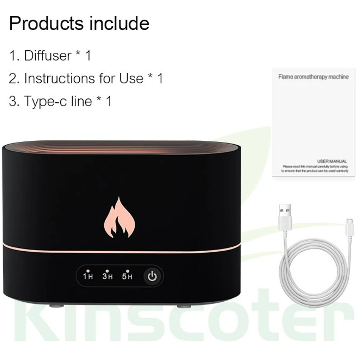 GENERICO - Humidificador Difusor Aromas Chimenea Esencia Aromaterapia