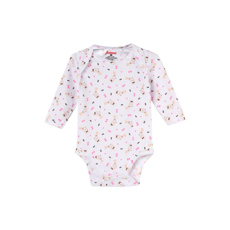 SANTANA - Body Bebé Manga Larga Niña Ocre Claro