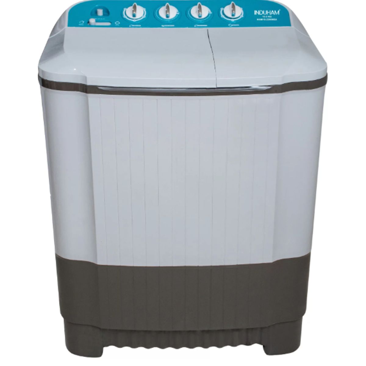 INDUHAM - LAVADORA SEMIAUTOMÁTICA DOBLE TINA 10 KGS MARCA INDUHAM HAM10-2208SA COLOR BLANCO 110V