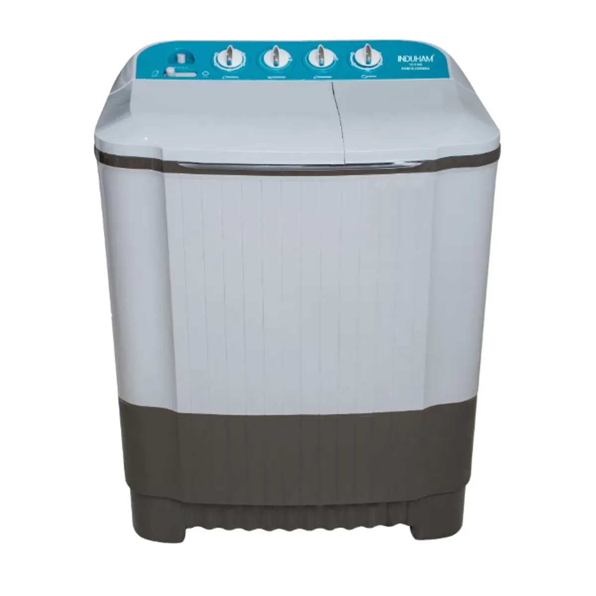 INDUHAM - LAVADORA SEMIAUTOMÁTICA DOBLE TINA 10 KGS MARCA INDUHAM HAM10-2208SA COLOR BLANCO 110V