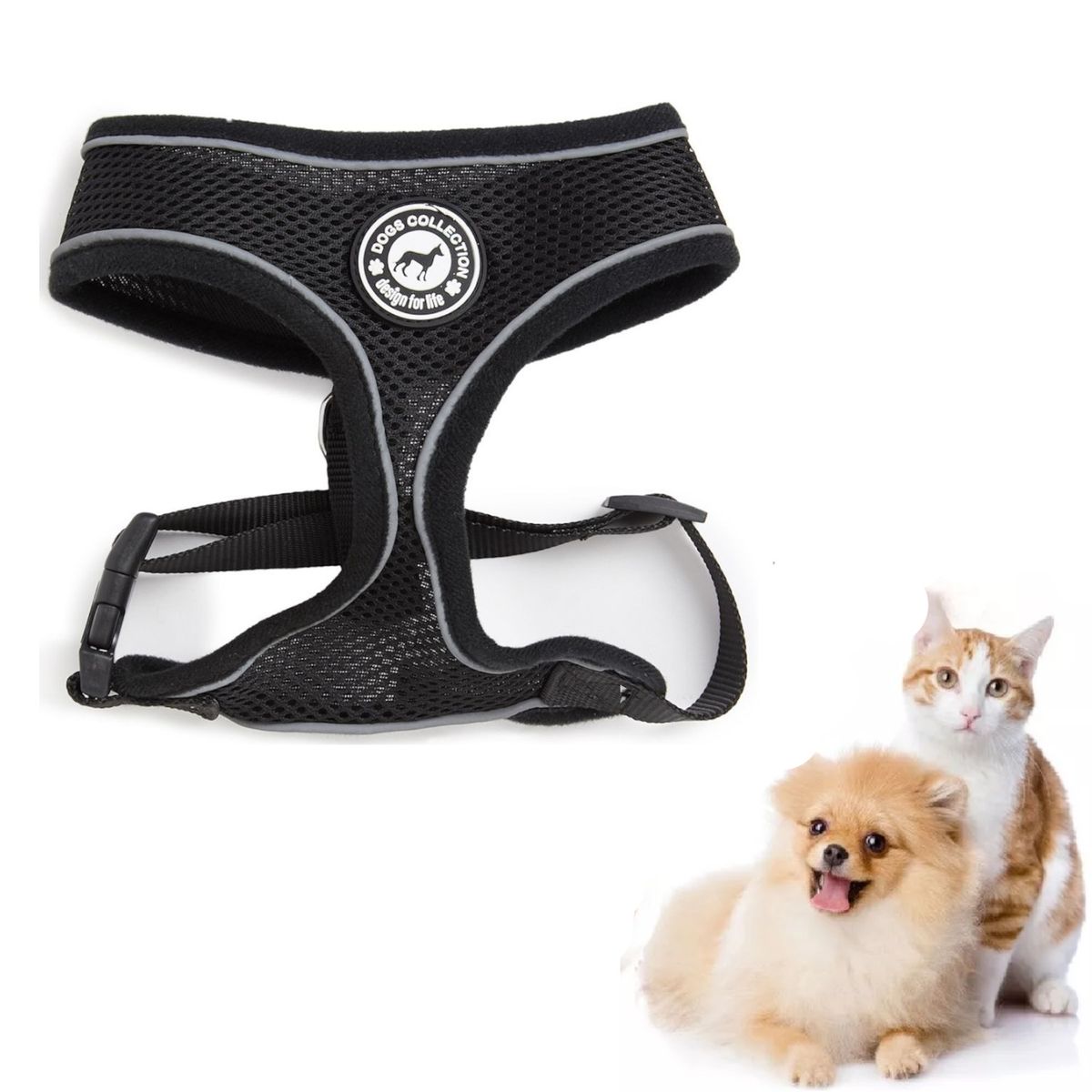 GENERICO - Chaleco Tipo Arnés Para Perro O Gato Raza Pequeña Reflectivo