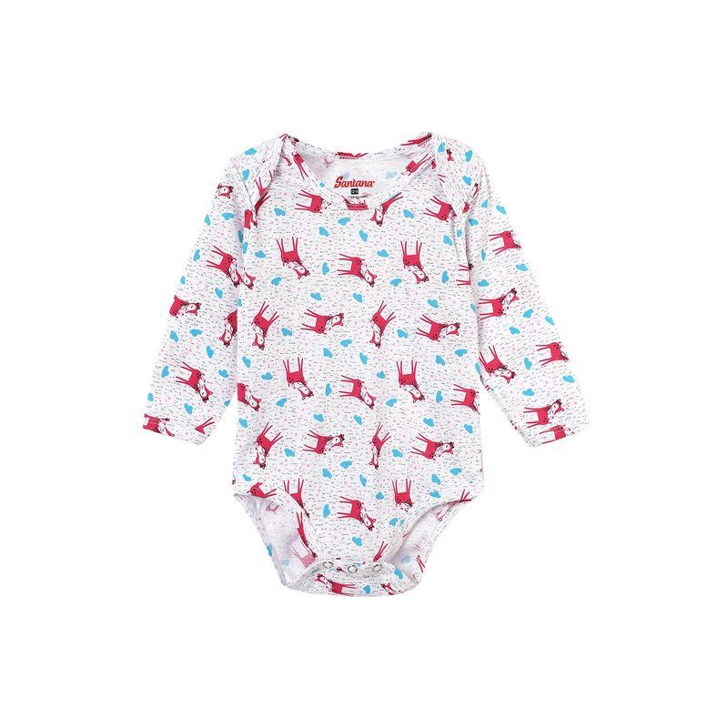 SANTANA - Body Bebé Manga Larga Niña Magenta