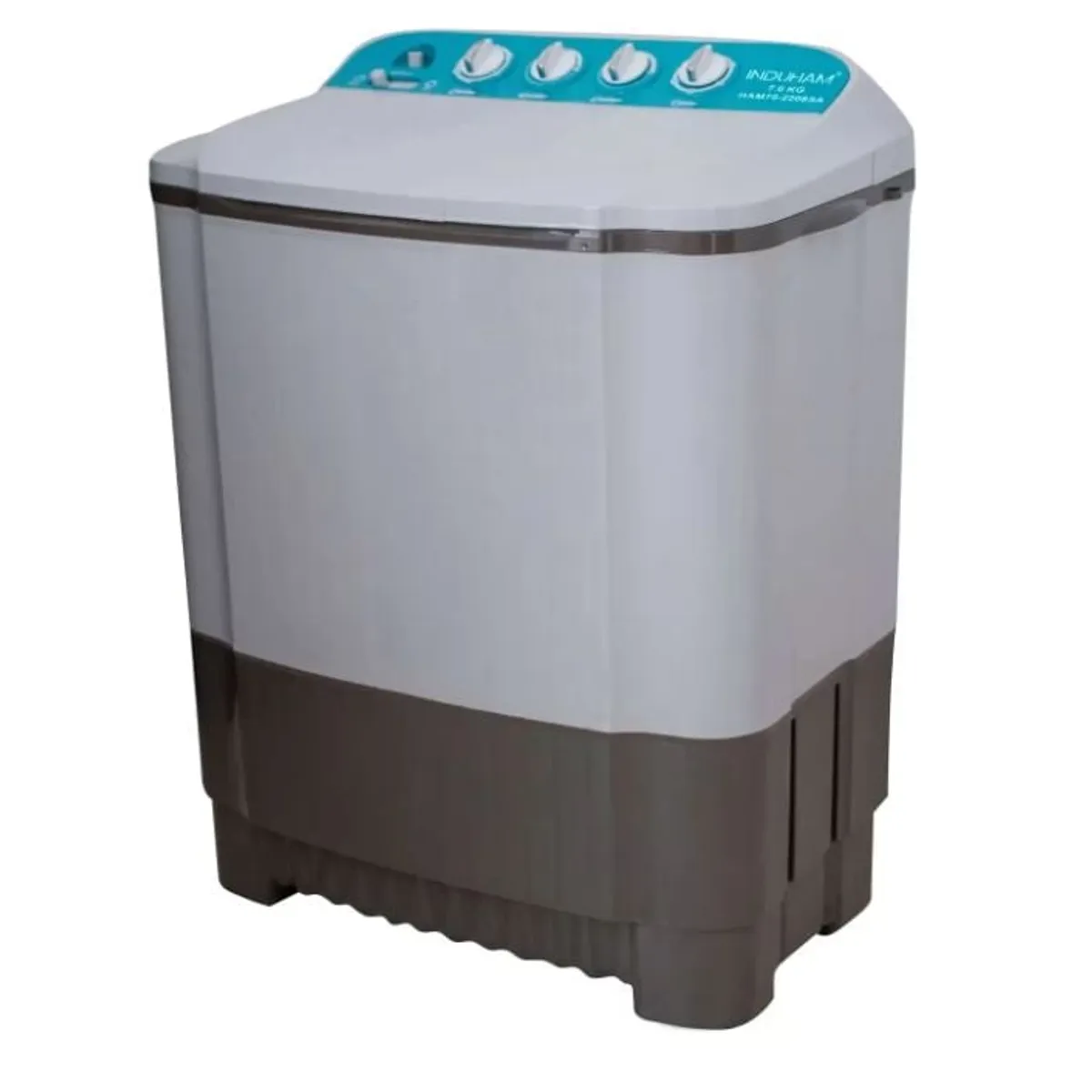 INDUHAM - LAVADORA SEMIAUTOMÁTICA DOBLE TINA 7 KGS MARCA INDUHAM HAM70-2208SA COLOR BLANCO 110V