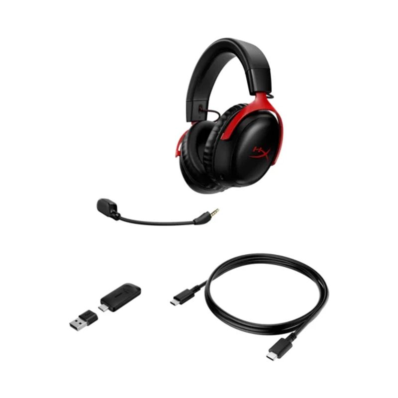 HYPERX - Audifonos Cloud lll Wireless HyperX Negro Rojo