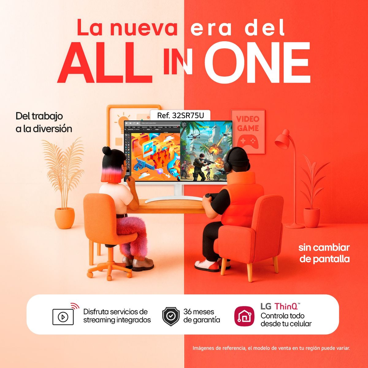 LG - Monitor Smart LG 32SR75U 32” 4K UHD webOS USB Typo-C