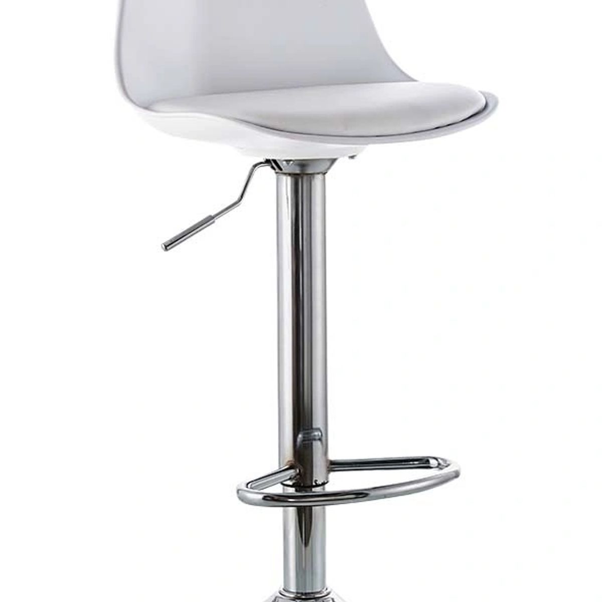ZER - SILLAS BAR EAMES TULIPAN ALTA - BLANCO ASIENTO TAPIZADO
