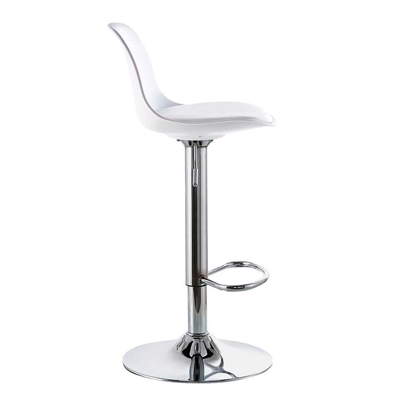 ZER - SILLAS BAR EAMES TULIPAN ALTA - BLANCO ASIENTO TAPIZADO