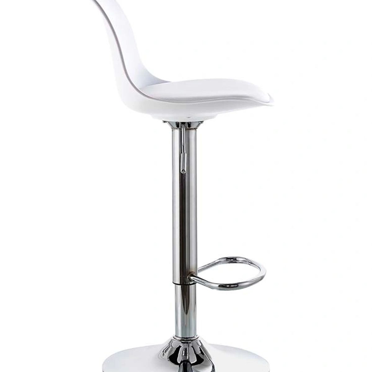 ZER - SILLAS BAR EAMES TULIPAN ALTA - BLANCO ASIENTO TAPIZADO