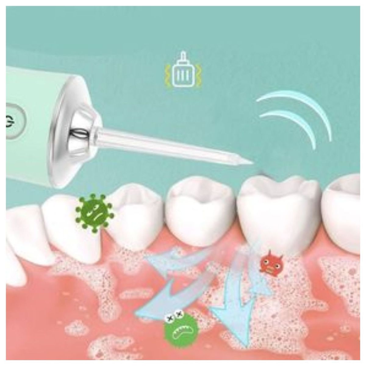 GENERICO - Irrigador Oral Recargable 3 Modos VERDE
