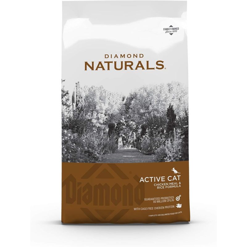 DIAMOND NATURALS - Diamond Active Alimento para Felinos Activos 18lb