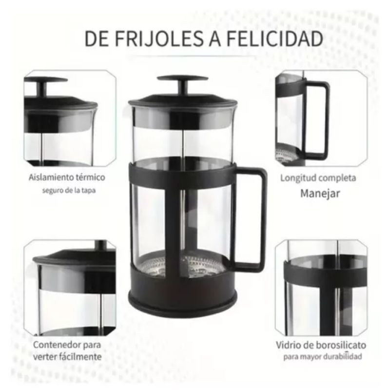 GENERICO - PRENSA FRANCESA CAFETERA MANUAL 600ML