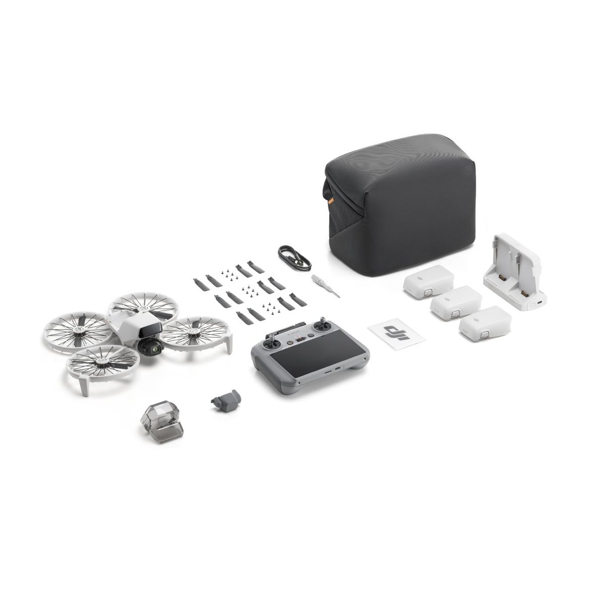 DJI - Drone Dji Flip 4k 60 Fps Rc2 Pantalla Combo 3 Baterias