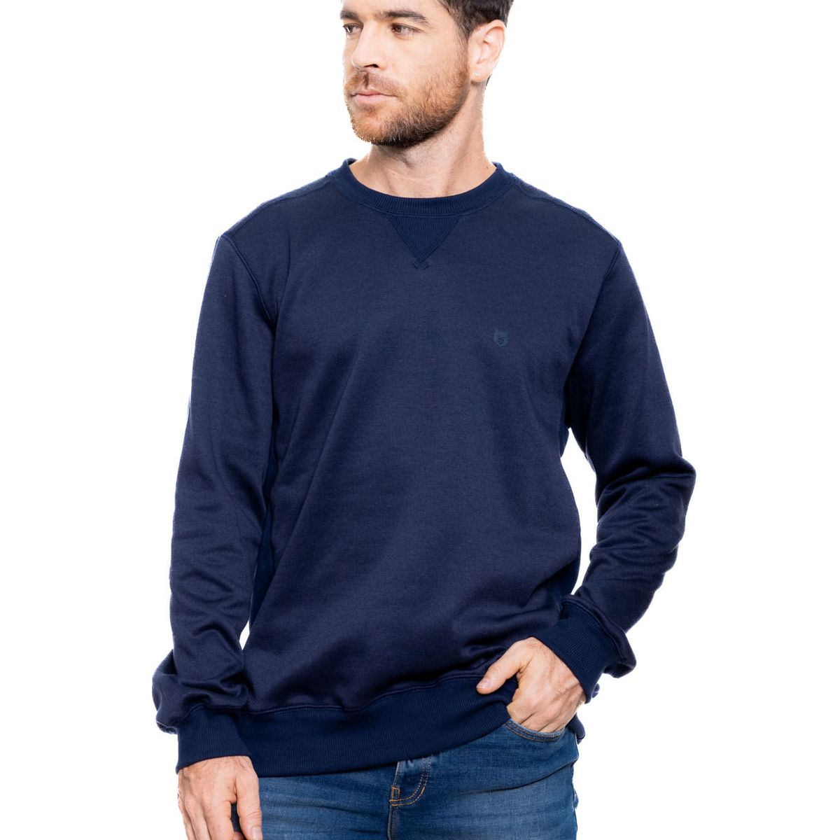 COLOR BLUE - Buzo Cuello Redondo Básico