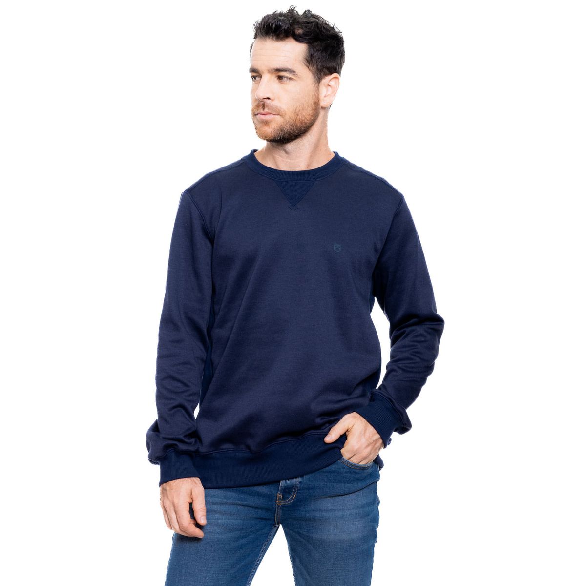 COLOR BLUE - Buzo Cuello Redondo Básico