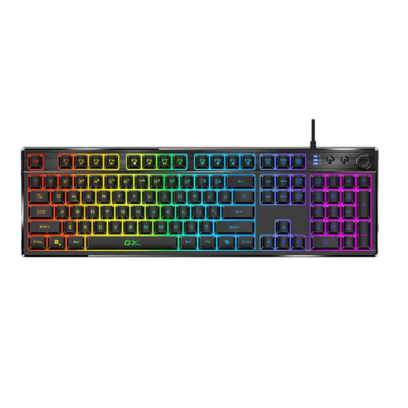 JYR TECHNOLOGY - TECLADO GAMER K7 GENIUS SCORPION MEMBRANA USB NEGRO RETROILUMINADO