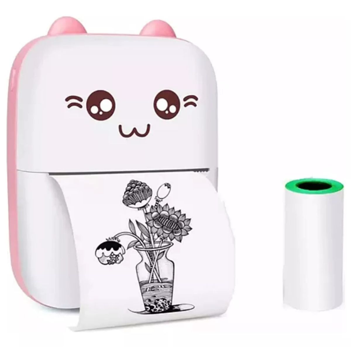 GENERICO - Mini Impresora Térmica Inalámbrico Para Celular Diseño Gato