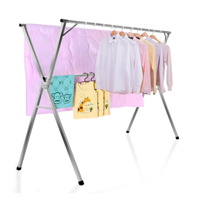 ONE PIXEL - Tendedero de Ropa Plegable de Acero Inoxidable Tipo X