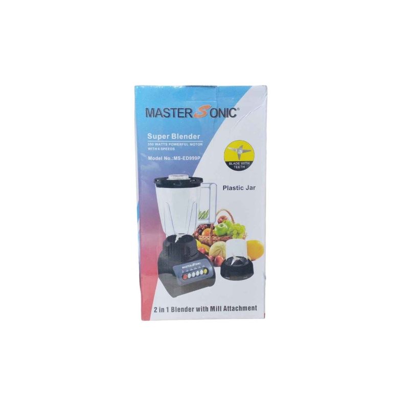 GENERICO - Licuadora Master Sonic vaso De Plastico Con Pica Todo