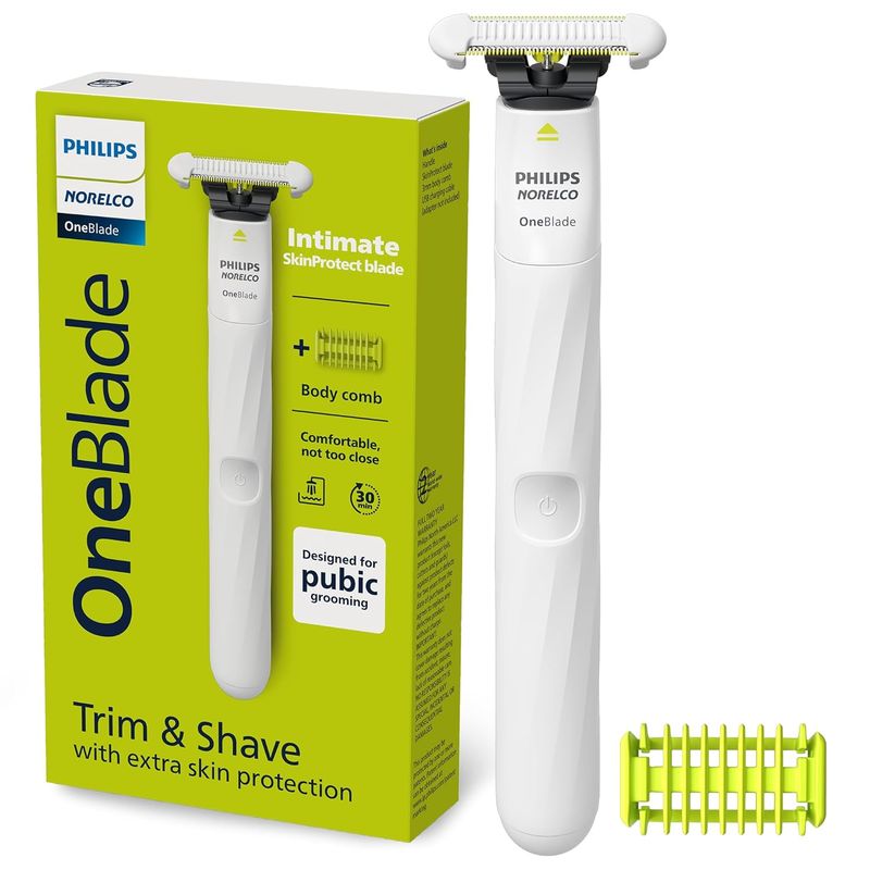 PHILIPS - Afeitadora Philips Norelco Oneblade Unisex Intimo Pubico + Cuerpo