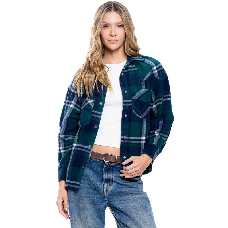 COLOR BLUE - Camisa Manga Larga A Cuadros Old Wash