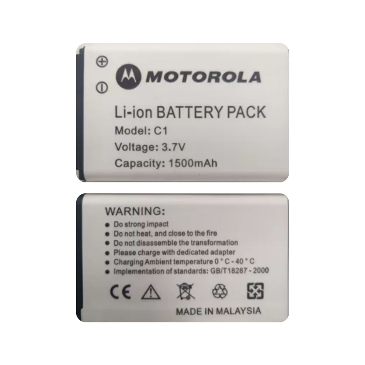 MOTOROLA - Batería Motorola C1 Para Walkie-talkies - 1 Unidad