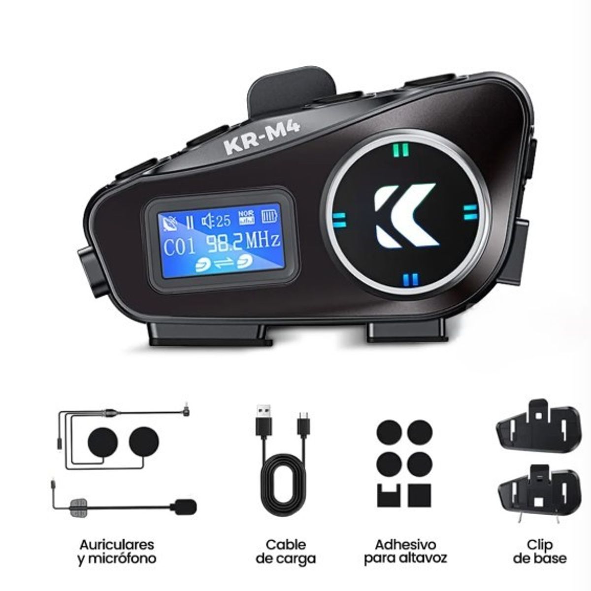 ZHOPI CO - Intercomunicador Inalambrico Bluetooth De Casco Moto Kr-m4